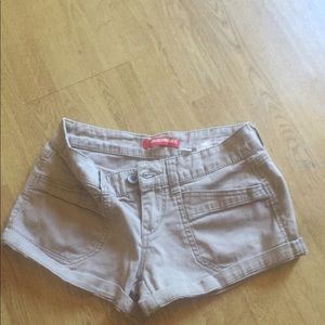 Tan jean shorts. union bay size 3.